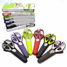 7 in 1 multi-function kitchen fish cutting scissors with magnet